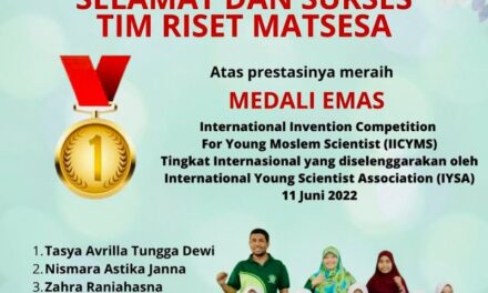 Teliti Limbah Bulu Ayam Sebagai Bahan  Pakan Ikan , MTsN 10 Sleman Raih Medali Emas Ajang  IICFYMS Indonesian Young Scientist Assocation