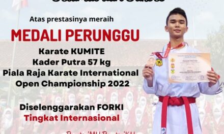 Nabil, Karateka MTsN 10 Sleman Raih Perunggu Kejuaraan Karate Internasional Piala Raja 2022