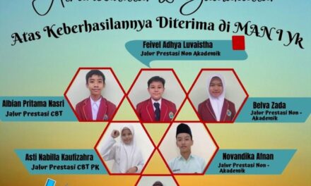 Enam Siswa Berprestasi MTsN 10 Sleman Lolos PPDB MAN 1 Yogyakarta