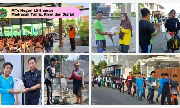 JUMAT BERKAH: MTs NEGERI 10 SLEMAN LAKSANAKAN JALAN SEHAT DAN BERBAGI KEBAHAGIAAN