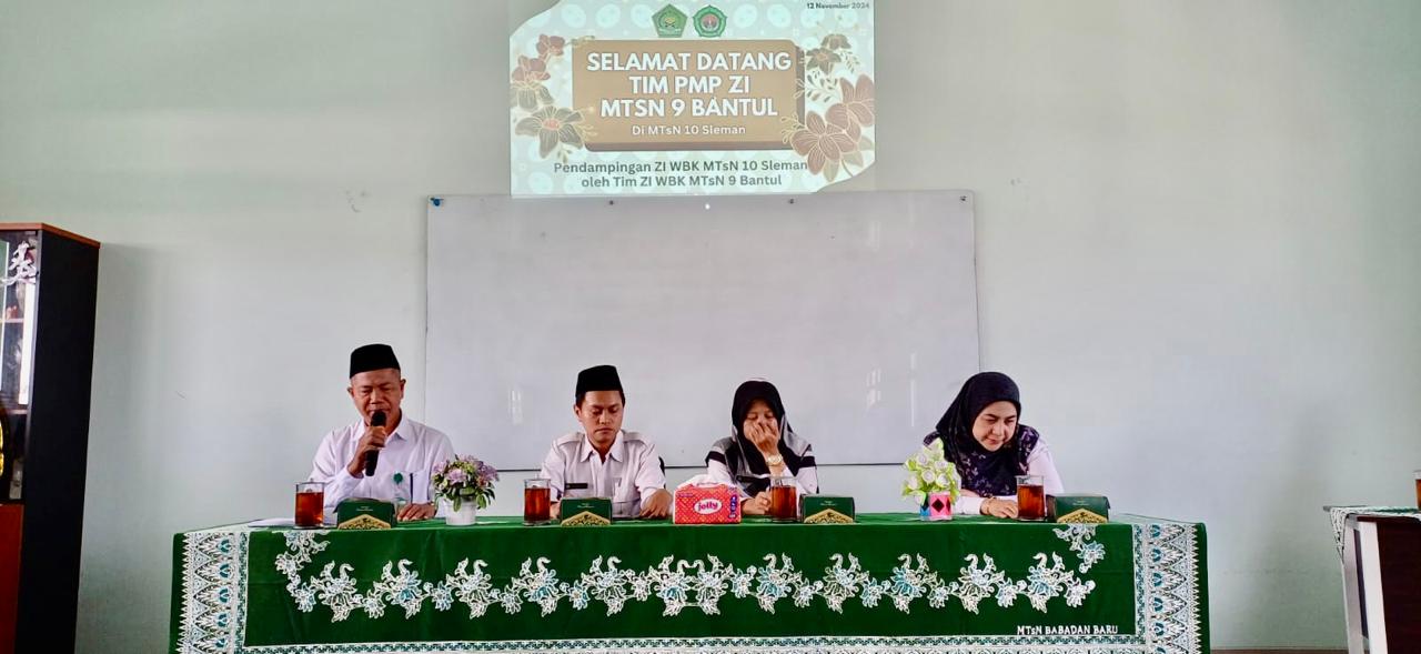 Menuju Zona Integritas,  MTsN 10 Sleman Gandeng MTsN 9 Bantul untuk Pendampingan