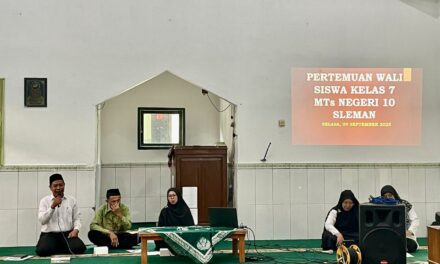 Gandeng Partisipasi Orang Tua, MTsN 10 Sleman Gelar Rapat Koordinasi Program Madrasah