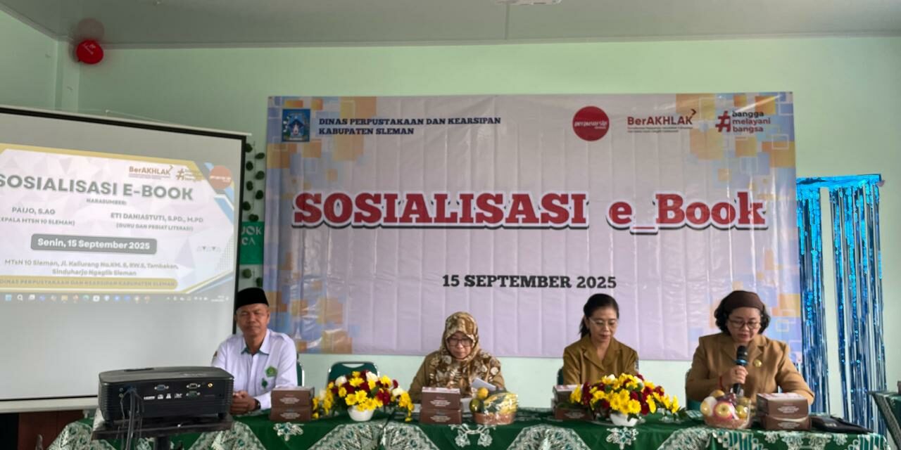 Perpusda Sleman  Gandeng MTsN 10  Sosialisasikan Layanan e-Book