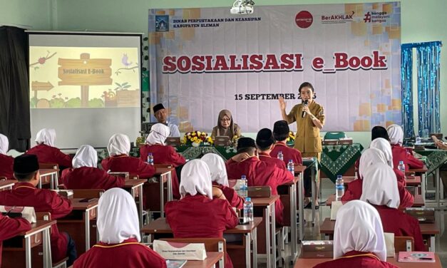 Sosialisasi E-Book Perpustakaan Daerah Sleman,  MTsN 10 Sleman Dapat Pencerahan Pentingnya Literasi