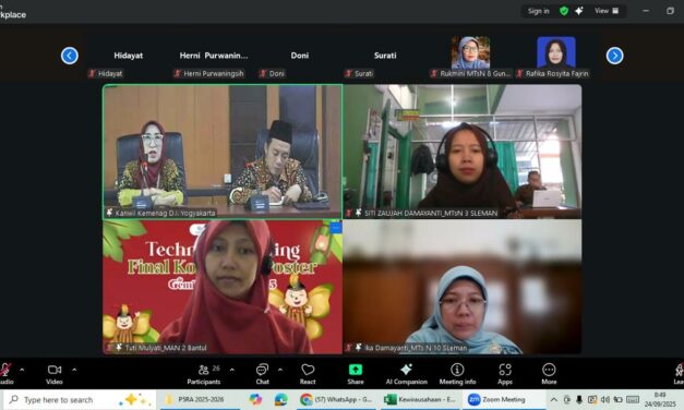 Humas MTsN 10 Sleman Ikuti Penguatan Kapasitas PIC Berita: Membuat Flyer Anti Ribet