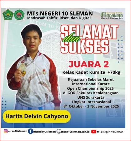 Karateka MTsN 10 Sleman Berlaga di Kejuaraan Internasional Karate UNS 2025