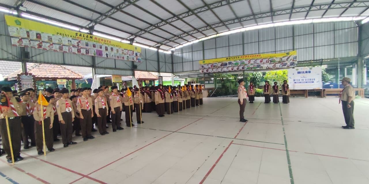 Latih Kecerdasan dan Kekompakan, MTsN 10 Sleman  Gelar  Pendalaman Kode Sandi Pramuka