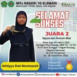 Athiyya Dwi Mumtazah, Siswi MTsN 10 Sleman  Juara Silat Piala Raja