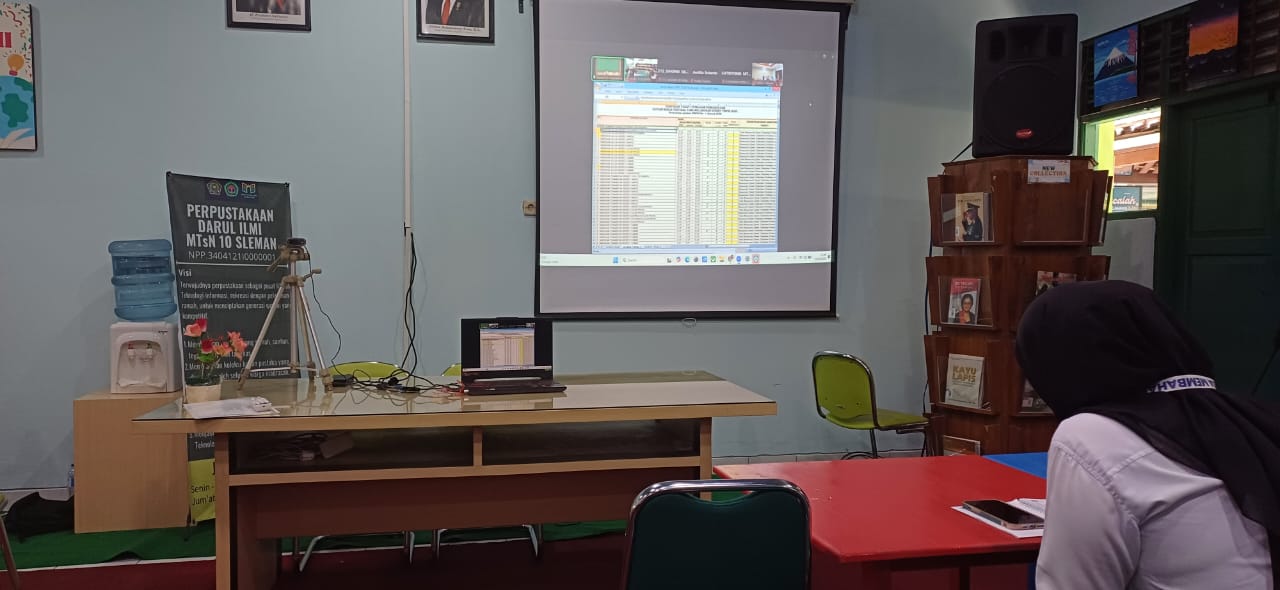 MTs Negeri 10 Sleman Ikuti Zoom Meeting Penyampaian Penilaian Awal Zona Integritas