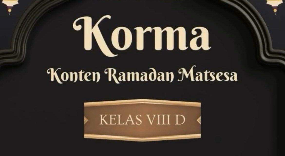 Konten Ramadhan  Edisi  8, Kelas 8D MTsN 10 Sleman Ingatkan Pentingnya Kebersihan Kelas