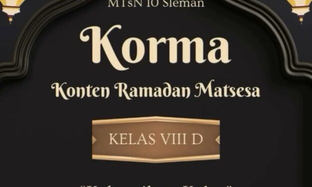 Konten Ramadhan  Edisi  8, Kelas 8D MTsN 10 Sleman Ingatkan Pentingnya Kebersihan Kelas
