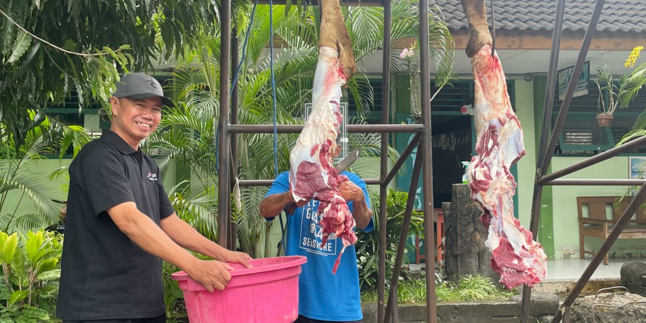Tumbuhkan Jiwa Solidaritas, MTsN 10 Sleman Gelar Latihan Kurban