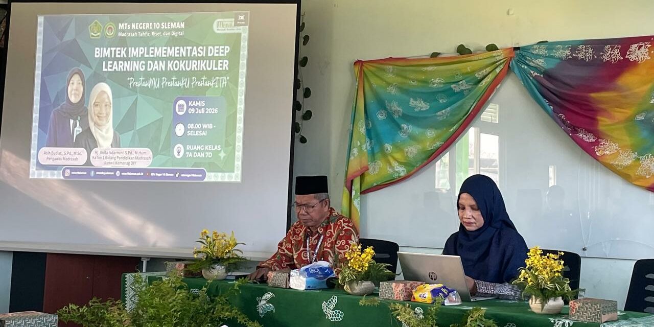 MTsN 10 Sleman Gelar Bimtek Deep Learning dan Kokurikuler untuk Selaraskan Pembelajaran Zaman Now