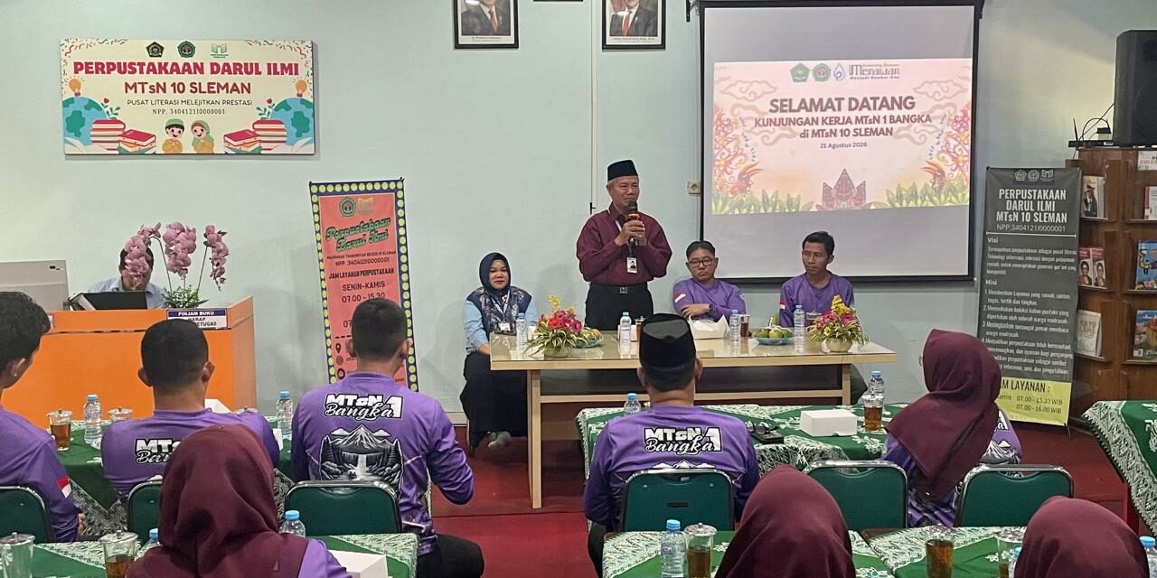 MTsN 10 Sleman Terima Kunjungan MTsN 1 Bangka, Perkuat Kolaborasi dan Berbagi Praktik Baik