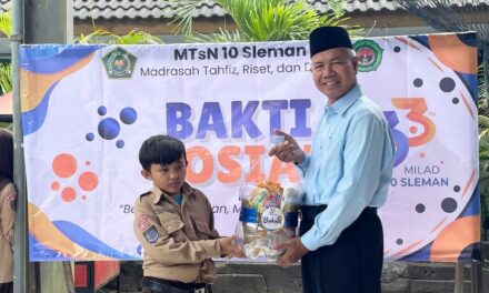  Rawat Kepedulian Sosial, MTsN 10 Sleman Gelar Bakti Sosial Milad ke-33