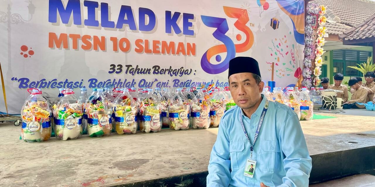 Unik! Kemasan Baksos Milad ke-33 MTsN 10 Sleman Gunakan Galon Daur Ulang