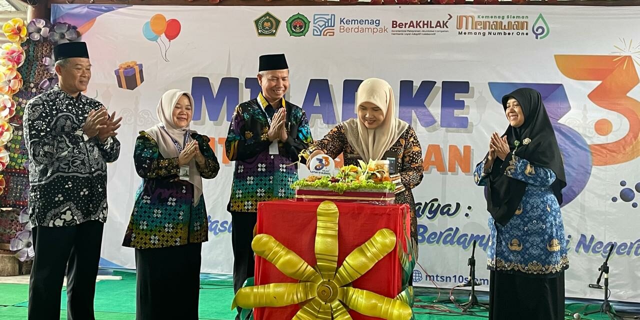 Milad ke-33 MTsN 10 Sleman Kasie Dikmad Sleman Ajak  Lejitkan Potensi Sambut Indonesia Emas